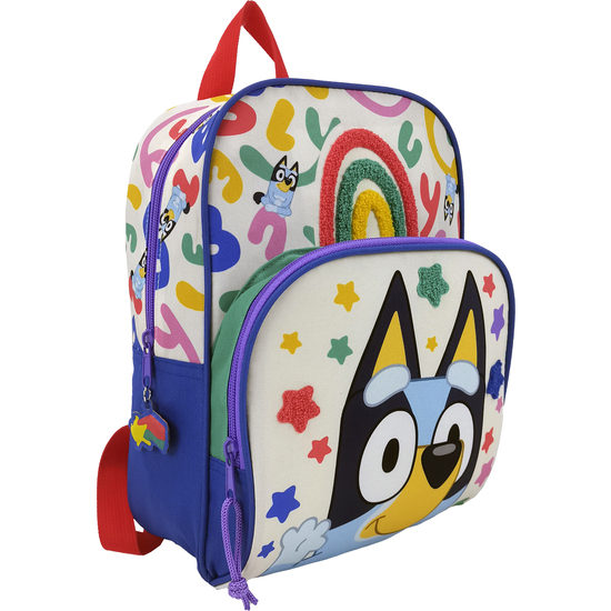 BLUEY MOCHILA 30CM BOLSILLO FRONTAL - RAINBOW image 1
