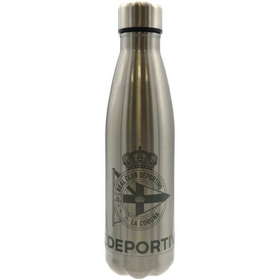 DEPORTIVO DE LA CORUÑA BOTELLA DE ACERO DE DOBLE PARED COLOR PLATA image 0