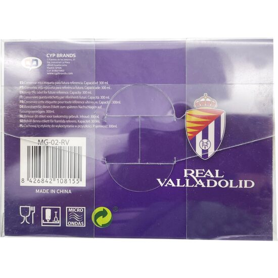 REAL VALLADOLID TAZA CERÁMICA ESCUDO MORADO image 1