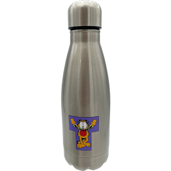GARFIELD BOTELLA PERSONALIZABLE DE ACERO 550ML LETRA T image 0