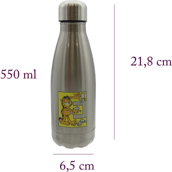 GARFIELD BOTELLA PERSONALIZABLE DE ACERO 550ML LETRA E image 2