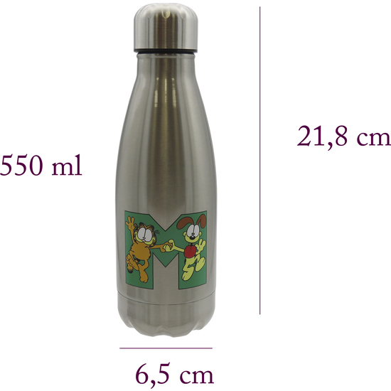 GARFIELD BOTELLA PERSONALIZABLE DE ACERO 550ML LETRA M image 2