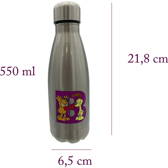 GARFIELD BOTELLA PERSONALIZABLE DE ACERO 550ML LETRA B image 2