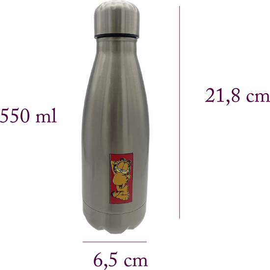 GARFIELD BOTELLA PERSONALIZABLE DE ACERO 550ML LETRA I image 2