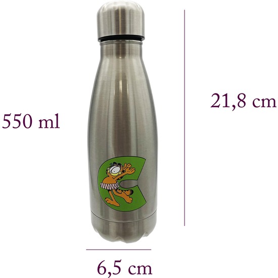 GARFIELD BOTELLA PERSONALIZABLE DE ACERO 550ML LETRA C image 2