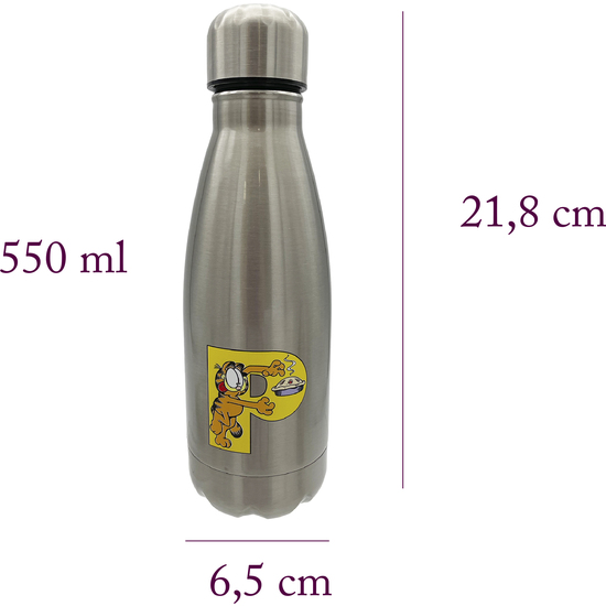 GARFIELD BOTELLA PERSONALIZABLE DE ACERO 550ML LETRA P image 2