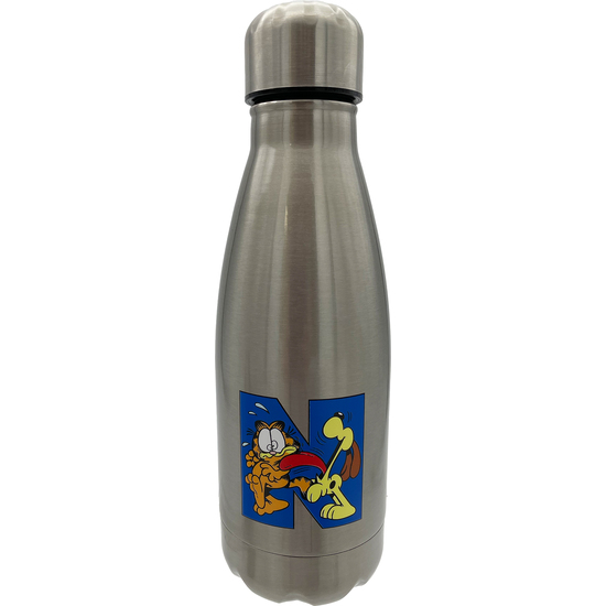 GARFIELD BOTELLA PERSONALIZABLE DE ACERO 550ML LETRA N image 0