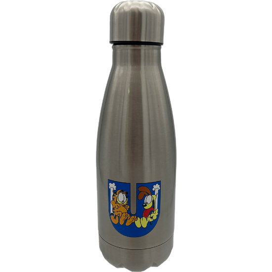 GARFIELD BOTELLA PERSONALIZABLE DE ACERO 550ML LETRA U image 0