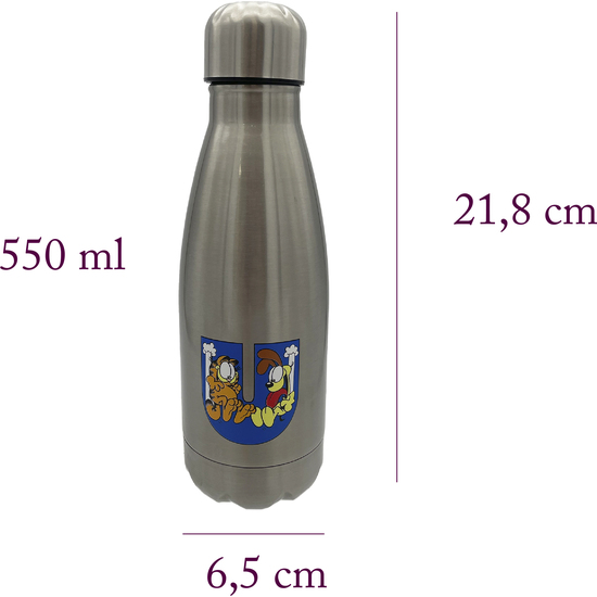GARFIELD BOTELLA PERSONALIZABLE DE ACERO 550ML LETRA U image 2