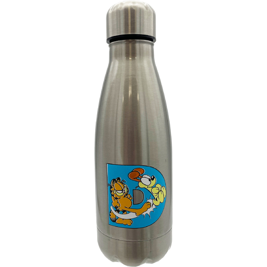 GARFIELD BOTELLA PERSONALIZABLE DE ACERO 550ML LETRA D image 0