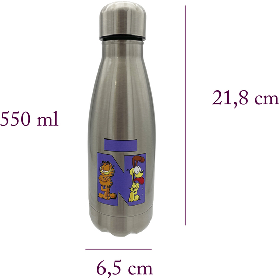 GARFIELD BOTELLA PERSONALIZABLE DE ACERO 550ML LETRA Ñ image 2