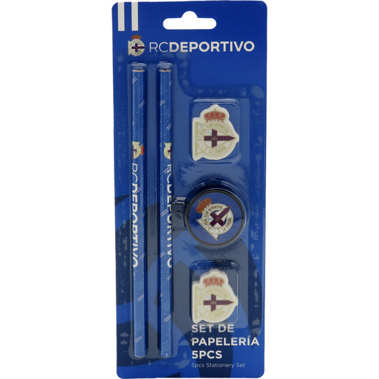 DEPORTIVO DE LA CORUÑA SET 5 PIEZAS DE PAPELERÍA image 0