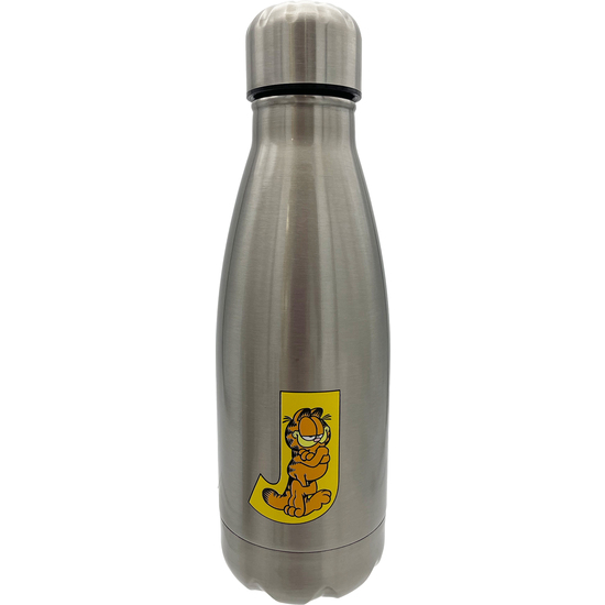 GARFIELD BOTELLA PERSONALIZABLE DE ACERO 550ML LETRA J image 0