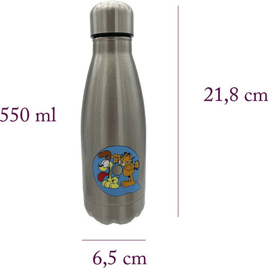 GARFIELD BOTELLA PERSONALIZABLE DE ACERO 550ML LETRA Q image 2