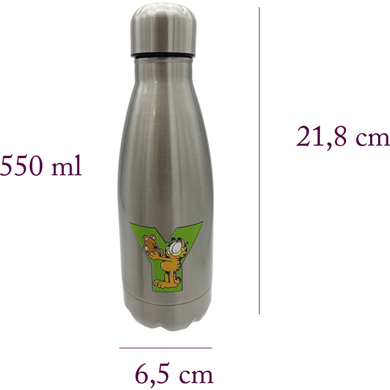 GARFIELD BOTELLA PERSONALIZABLE DE ACERO 550ML LETRA Y image 2