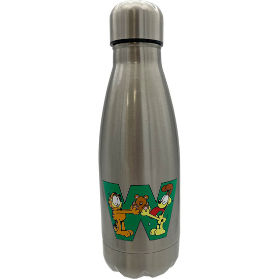 GARFIELD BOTELLA PERSONALIZABLE DE ACERO 550ML LETRA W image 0