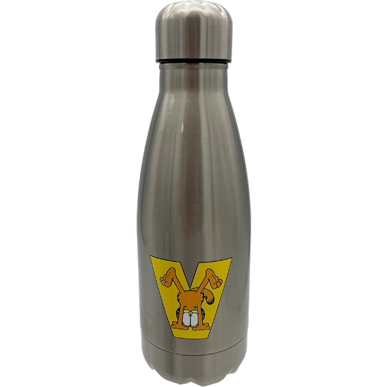 GARFIELD BOTELLA PERSONALIZABLE DE ACERO 550ML LETRA V image 0