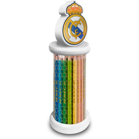 SET 12 LAPICES COLORES REAL MADRID image 0