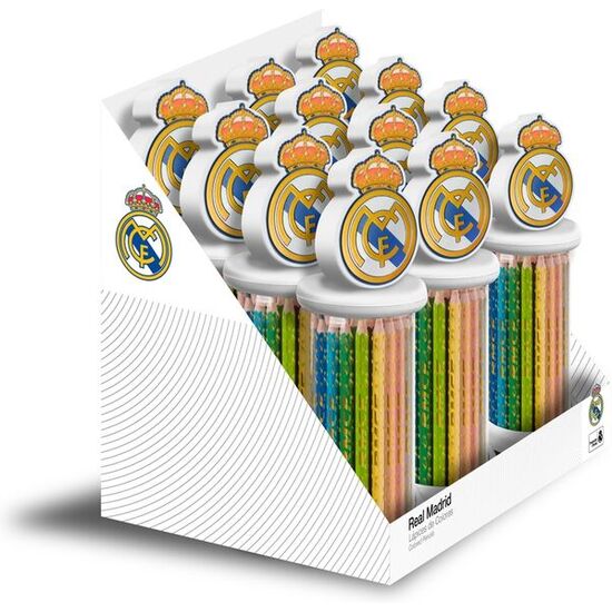 SET 12 LAPICES COLORES REAL MADRID image 1