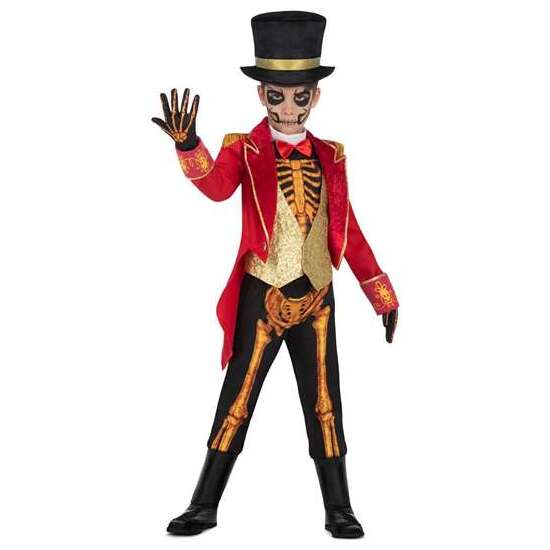 DISFRAZ JEFE DE PISTA SINIESTRO SOMBRERO, CHAQUETA, CHALECO CON CAMISA, GUANTES, PANTALÓN Y CUBREBOTAS  TALLA 3-4 Y image 0
