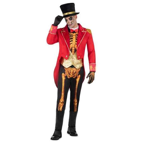 DISFRAZ JEFE DE PISTA SINIESTRO SOMBRERO, CHAQUETA, CHALECO CON CAMISA, GUANTES, PANTALÓN Y CUBREBOTAS  TALLA M image 0