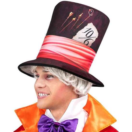 DISFRAZ SOMBRERERO LOCO SOMBRERO, CUELLO CON PAJARITA, CHAQUETA CON CHALECO Y PANTALÓN TALLA M image 4