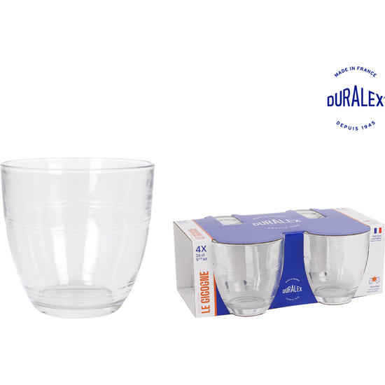 SET 4 CLEAR GLASS160CC  image 0