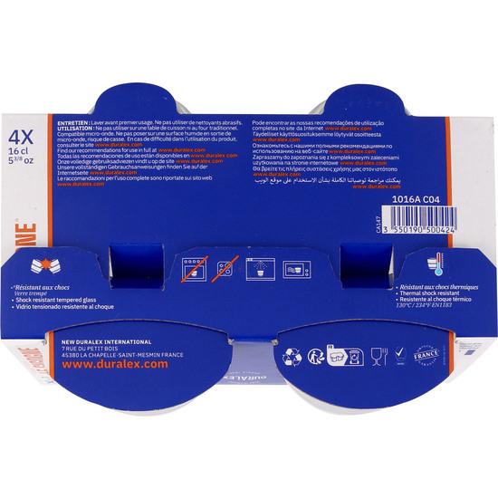 SET 4 CLEAR GLASS160CC  image 4