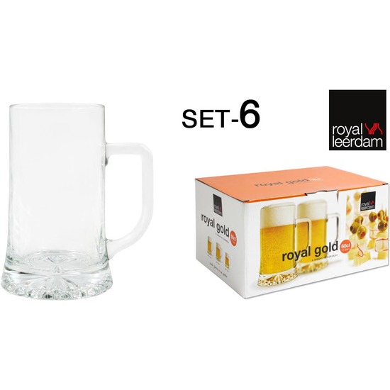 SET 6 BEER JAR 50CL  image 0