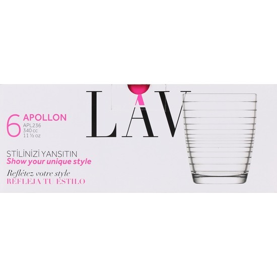 SET 6 GLASS 340CC  image 0