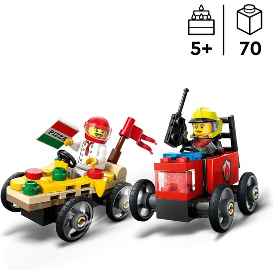 PIZZA VS. BOMBEROS LEGO CITY image 1