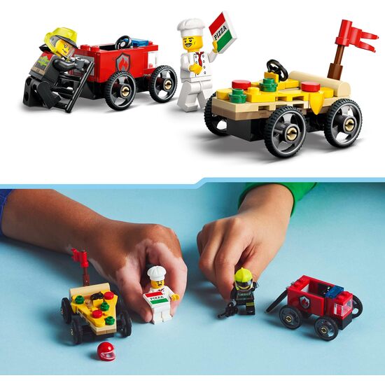 PIZZA VS. BOMBEROS LEGO CITY image 3