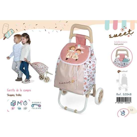 CARRO DE COMPRA SWEET 36X30X66 CM CON BOLSILLO TRASERO. image 5