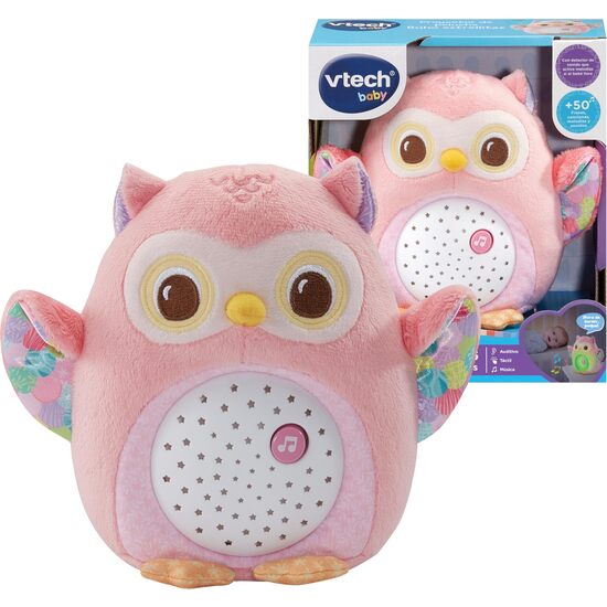 PROYECTOR PELUCHE ROSA BUHO ESTRELL image 0