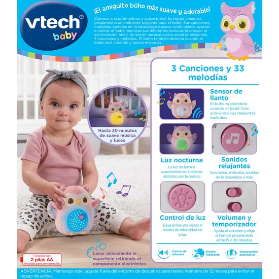 PROYECTOR PELUCHE ROSA BUHO ESTRELL image 5