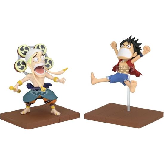 FIGURA MONKEY D LUFFY & ENEL WORLD COLLECTABLE ONE PIECE 7CM image 0