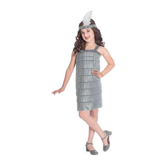 DISFRAZ INFANTIL SILVER FLAPPER DRESS 8-10 AÑOS image 0