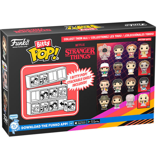 BLISTER 4 FIGURAS BITTY POP STRANGER THINGS HOPPER image 1