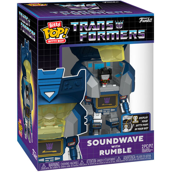 FIGURA BITTY BOTS TRANSFORMERS SOUNDWAVE WITH RUMBLE image 0