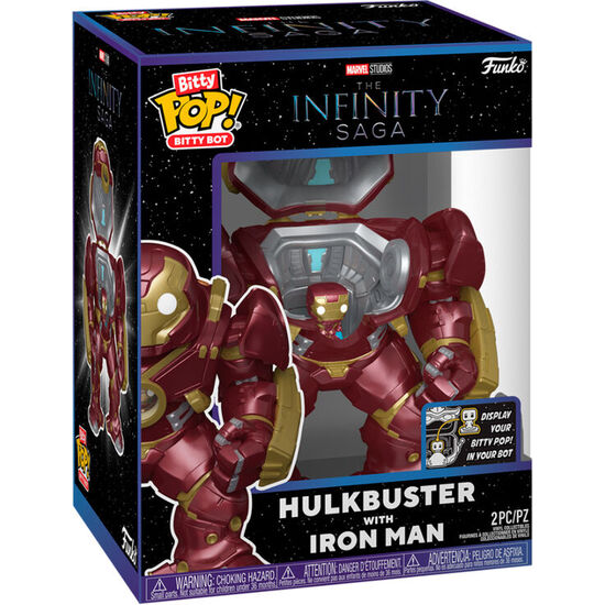 FIGURA BITTY BOTS MARVEL INFINITY SAGA HULKBUSTER WITH IRON MAN image 0