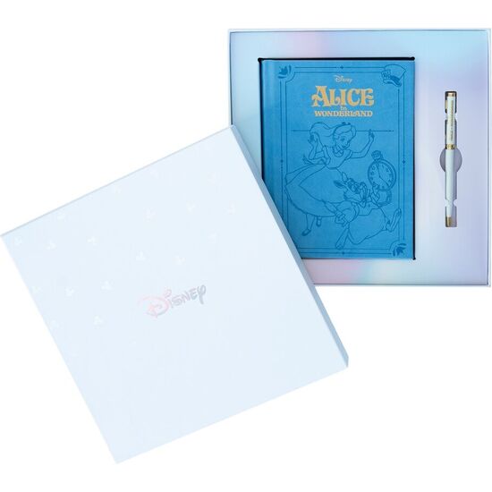 SET CUADERNO A5 + BOLIGRAFO ALICIA EN EL PAIS DE LAS MARAVILLAS DISNEY image 1