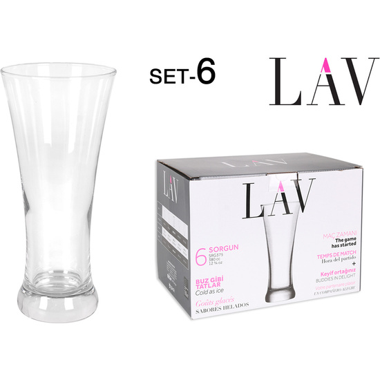 SET 6 BEER GLASS 380CC  image 0