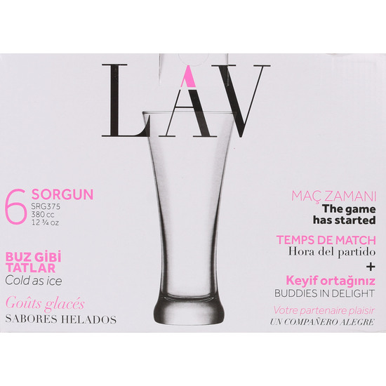 SET 6 BEER GLASS 380CC  image 1