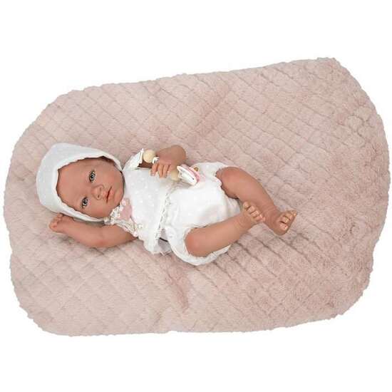 MUÑECA REBORN ARIAS 38 CM MAITANE ROSA C/MANTA image 0