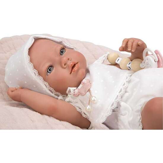 MUÑECA REBORN ARIAS 38 CM MAITANE ROSA C/MANTA image 3