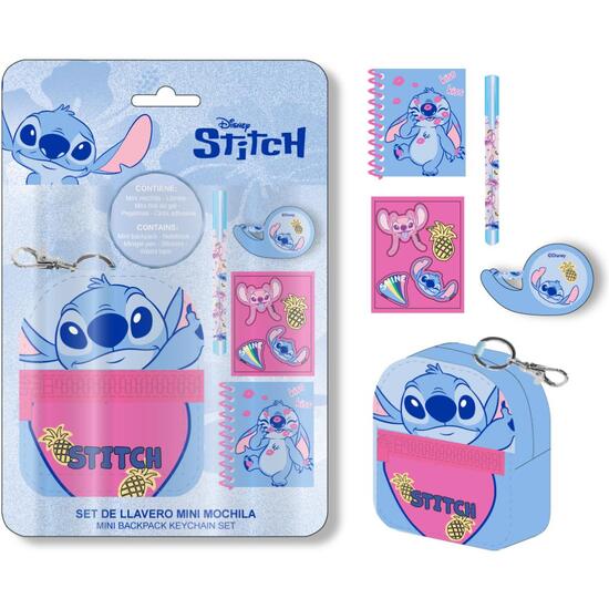 SET DE PAPELERÍA MINIMOCHILA STITCH image 0