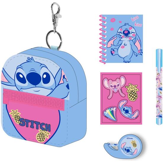 SET DE PAPELERÍA MINIMOCHILA STITCH image 1
