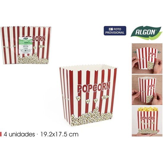 SET-4 CUBO PALOMITAS CART.19.2X17.5 ALGON image 1