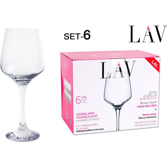 SET 6 WINE/WATER CUP 400CC image 1