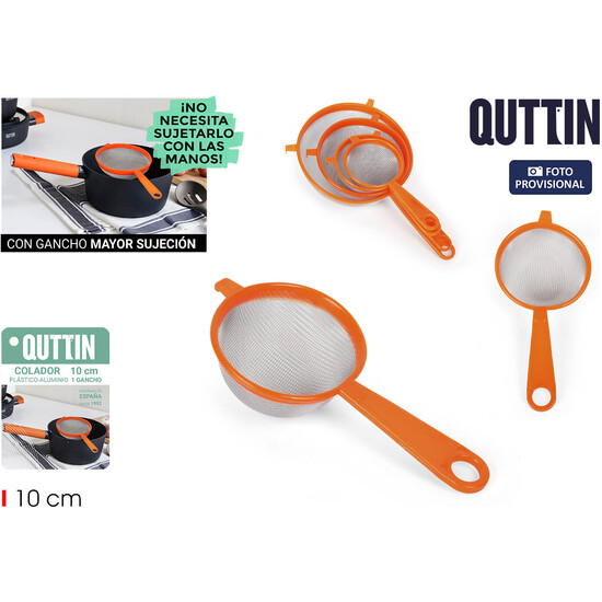 COLADOR PLASTICO/ALUMINIO 10CM QUTTIN image 0